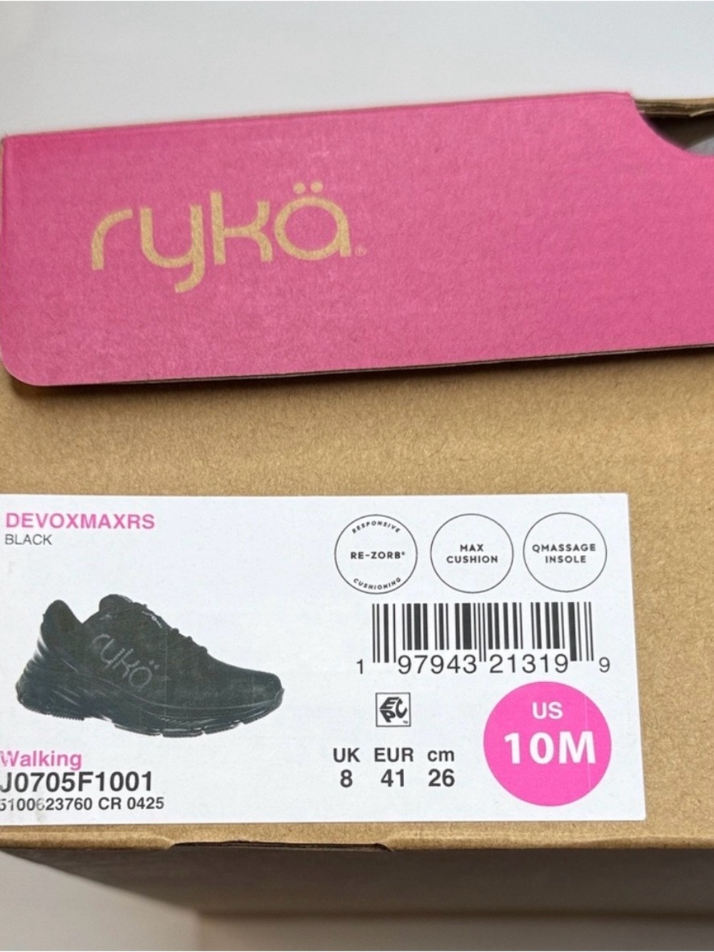 Ryka Devoxmax RS Black Walking Shoes - Soze 10 - New in Box